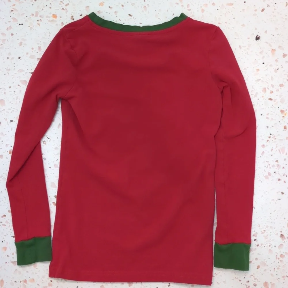 Lily & Dan | Winter Holiday Pattern Pajamas Reindeer Sweater Print | M
